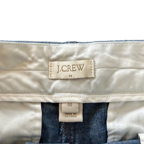 J. Crew Chambray Chino Shorts Size 00 - Picture 2 of 4